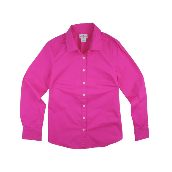 J. Crew Tops - JCREW Pink Stretch Cotton Button Down Shirt